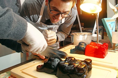 A Gummy Bear Carving Station