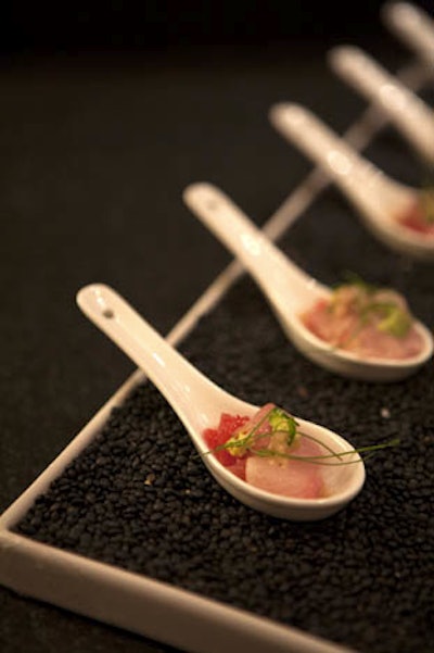 Hamachi crudo with Serrano pepper and grapefruit