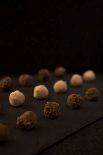 Assorted handmade chocolate truffles