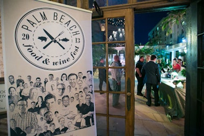 The signage at the festival included images of all participating chefs.