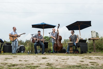 Sounds Good, Tastes Good—a group that includes chef Marc Vetri—entertained guests at the farm-to-table event at Swank Specialty Produce's farm. Vetri also contributed to the menu at the event.