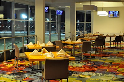 Private dining in the Skybox Suites
