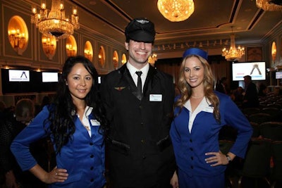 Brand Ambassadors in NYC/ acting as flight attendants for event