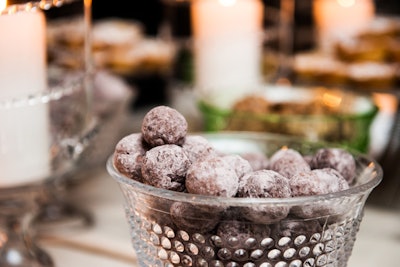 For the desserts, Willen kept it to quick bites that could be easily eaten while mingling. The menu included unusual treats such bourbon balls, incorporating one of the South's liquor staples.