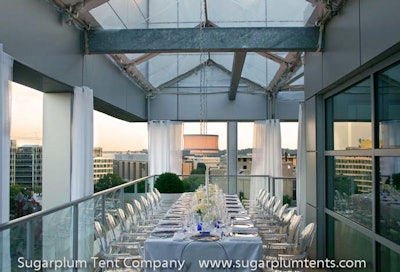 Clear rooftop terrace tenting