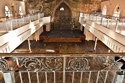 Church view of main stage from mezzanine