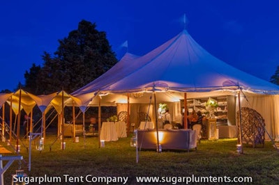 Sailcloth tent at the Inn at Perry Cabin