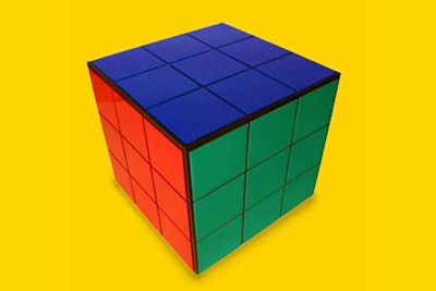Rubik’s Cube Table, available from Jellio Rentals