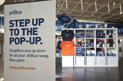 JetBlue pop-up store in JFK