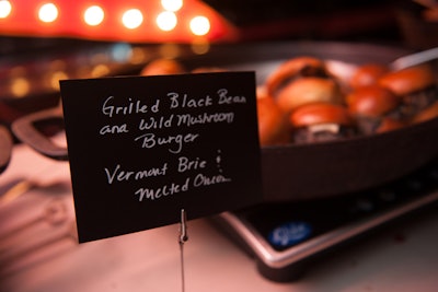 The Catered Affair provided bites that would appeal to both kids and adults. Items included black bean burgers and grilled cheese sandwiches made with Vermont brie.