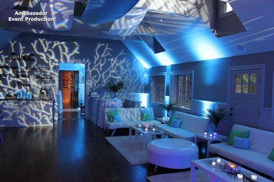 Uplighting and custom gobo