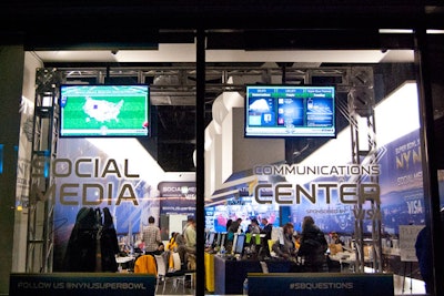 Super Bowl Social Media Communications Center