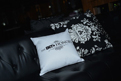 The after-party included BET Honors signage on pillows.