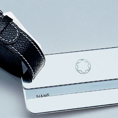 Montblanc's Luggage Tag With Grained Leather Holder