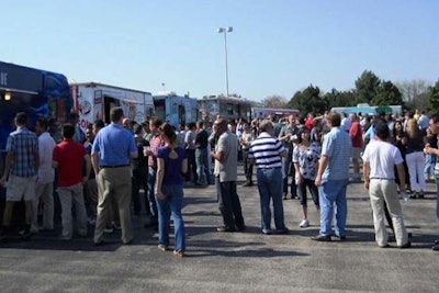 Twelve trucks served 2,000 attendees at a Motorola corporate event.