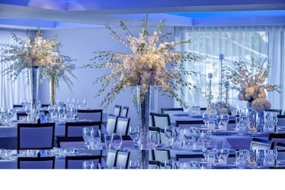 Elegant touches everywhere, such as these gorgeous fresh flowers.