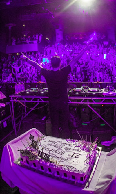 Created on board, Markus Schulz's birthday cake was presented during his six-hour finale DJ set.