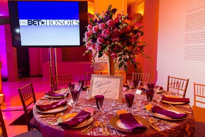 Tables were named after the 2014 honorees, and each table included a table card with the honoree's name written in calligraphy.