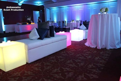 Lighted tables and uplighting