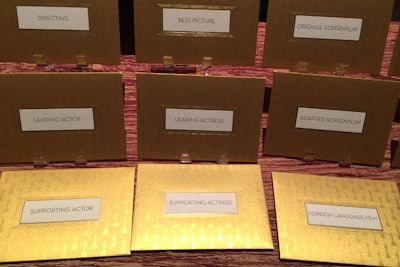 At the preview, Marc Friedland showed off the official golden Oscar envelopes.