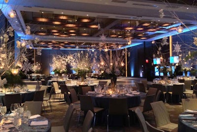 Winter-theme settings in the Gallery Ballroom
