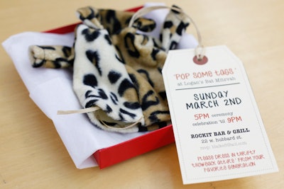 Rockit Ranch Productions in Chicago sent miniature thrift-shop coats as a gift with the invite for an upcoming event.