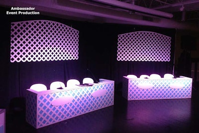 Corporate event, Newlywed Game lighting