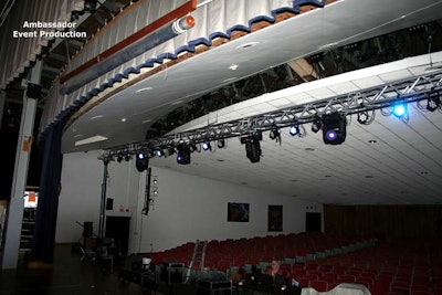 Stage show lighting truss