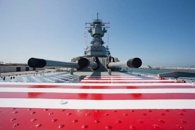 Forward view of superstructure and Turret 1&2
