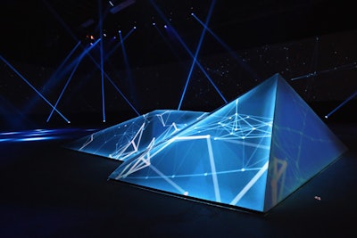 A prism in the middle of the event space represented the energy of creation.