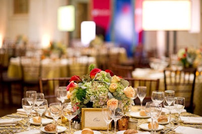 Annenberg Court dinner set-up