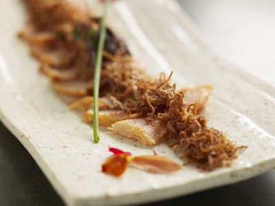 Spicy Albacore with Crispy Onions