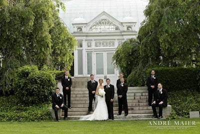 Bridal Party at the Conservatory