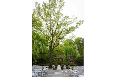 Ceremony on the Stone Mill patio