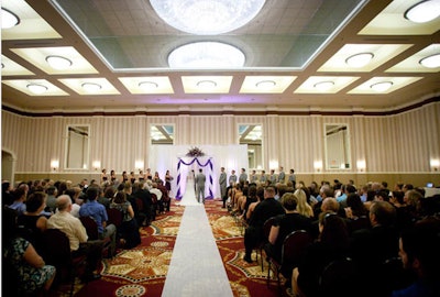Wedding ceremony in Christina Ballroom