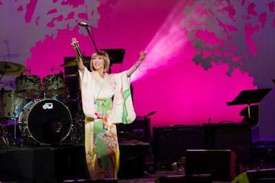 Japanese tango singer Anna Saeki performed during the opening ceremony on Saturday.