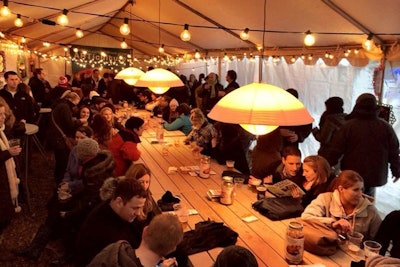A pop-up beer garden that was erected over Presidents' Day weekend helped generate excitement for the March show.