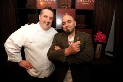 GODIVA's Chef David Funaro and Duff Goldman at the NYC Wine & Food Festival