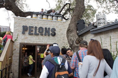 In honor of the then-upcoming St. Patrick’s Day, Comedy Central held its own Kegs and Eggs brunch. Organizers scattered customized kegs marked with the event’s hashtags throughout Pelons & Bar; kegs also formed the DJ booth.