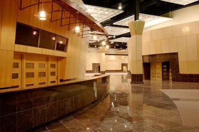 Info desk in lobby