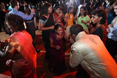 Wedding reception dancing