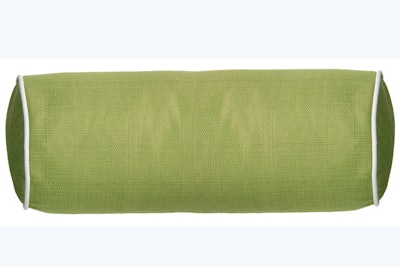 Malibu solid bolster in stem green, $15, available in California from Designer8 Event Furniture Rental