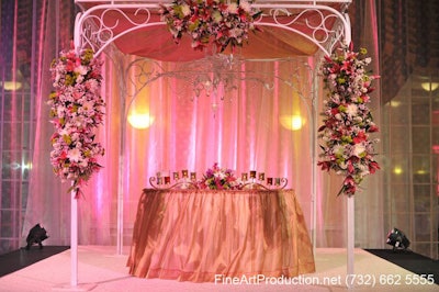 Elaborate sweetheart table