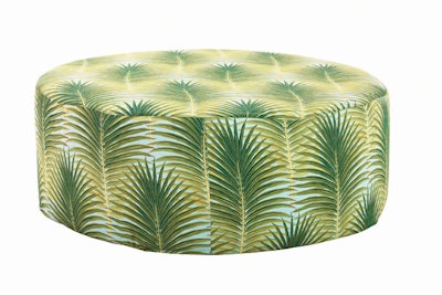 Palms round ottoman, price upon request, available in South Florida from Ronen Rental