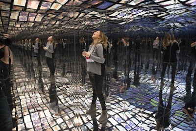 The Social Soul exhibit surrounded participants with images and sounds from their Twitter stream and from those of a suggested match. The entire experience lasted less than two minutes.
