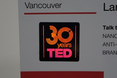 Nanotech Security Corporation created the badge for TED attendees, incorporating the company’s KolourOptik nanotechnology as a security feature. The technology produces optically variable images that can be applied to any surface for anti-counterfeit and branding purposes, and it captures and reformulates light waves into intense colors without pigment or dye. 'This year’s TED participants have one of the most technologically advanced conference ID badges ever made. The badges feature images that are imprinted with over 50,000 dpi resolution; that’s 150 times sharper than Apple’s Retina display,” Nanotech C.E.O. Doug Blakeway said in a statement.