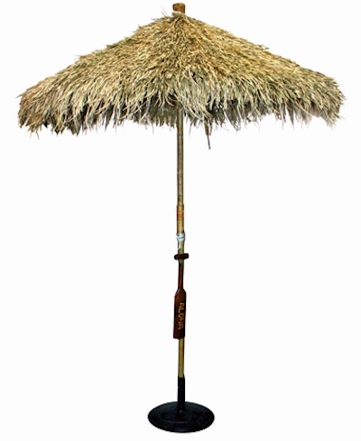 Thatch umbrella, price upon request, available nationwide from Blueprint Studios