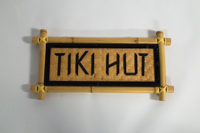 Tiki Hut sign, price upon request, available nationwide from Blueprint Studios
