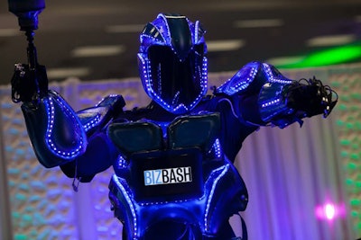 Robots from Light Up tha Night roamed the expo floor and entertained attendees.