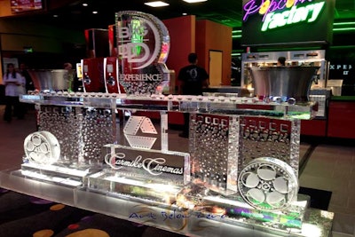 Carmike Cinemas ice bar ice sculpture